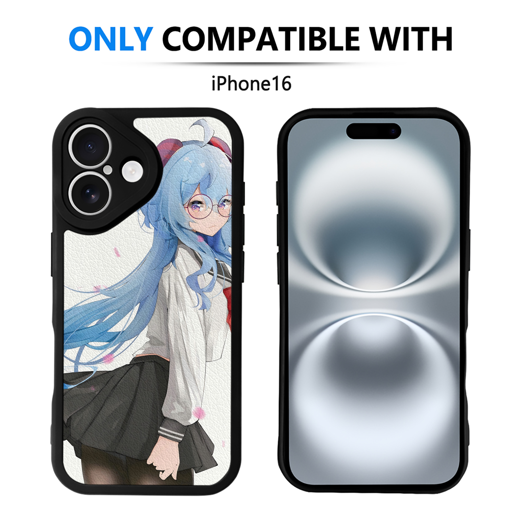 げんし神 genshin 【iPhone 16シリーズ対応】シリコンスマホケース（レザー調） 材質：シリコン